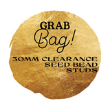 GrBg 30mm Seed Bead Stud Topper Clearance Surprise Grab Bag over 50% off!