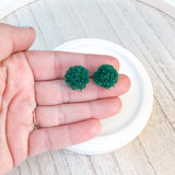 Sweater Ball 15mm Fuzzy Sweater Dome Earring Topper/Connector 3 Pairs