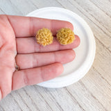 Sweater Ball 15mm Fuzzy Sweater Dome Earring Topper/Connector 3 Pairs