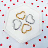 Premium Basic Hoop Huggies HEARTS AND OVALS --------> Choose your Finish and size!