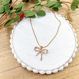 Pave Bow Charm/Pendant GOLD