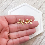 FLAT BOW Earring Stud Connectors-----> You choose the color!