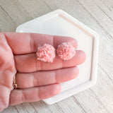 Sweater Ball 15mm Fuzzy Sweater Dome Earring Topper/Connector 3 Pairs