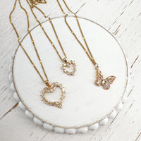 PFJ Premium Finished Pave Pendant Necklace ----> Choose your Charm and Color!