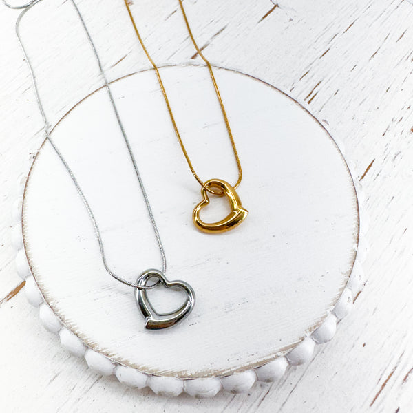 PFJ Premium Finished Necklace with Heart Charm----> Choose your Color!