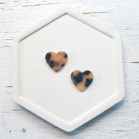 Acrylic Charms TORTOISE SHELL MINI HEART