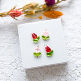CHARM BAR Premium 18k Gold Plated and Stainless Steel BEADED FLOWER Charms-----> Choose your Color