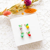 CHARM BAR Premium 18k Gold Plated and Stainless Steel BEADED FRUIT Charms-----> Choose your Color