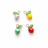 CHARM BAR Premium 18k Gold Plated and Stainless Steel BEADED FRUIT Charms-----> Choose your Color