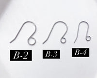 B-4 4.5mm Loop Stainless Steel Earring wires, Petite