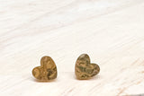 Premium 18k Gold Plated DAINTY HAMMERED HEART studs