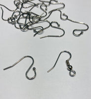 6mm SILVER Stainless Steel Open Loop  with Ball Earring Wire