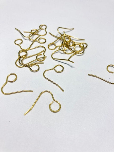 7mm GOLD Surgical Stainless Large Loop 7mm Earring Wires 10 pairs