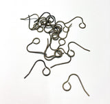 7mm ANTIQUE BRONZE Surgical Stainless Large Loop Earring Wires 10 pairs